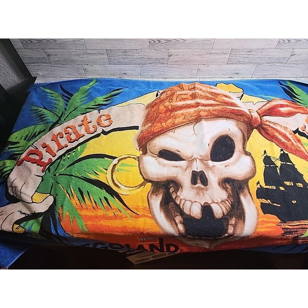 Official Legoland Exclusive Beach Towel Pirates Shores California Merch Souvenir